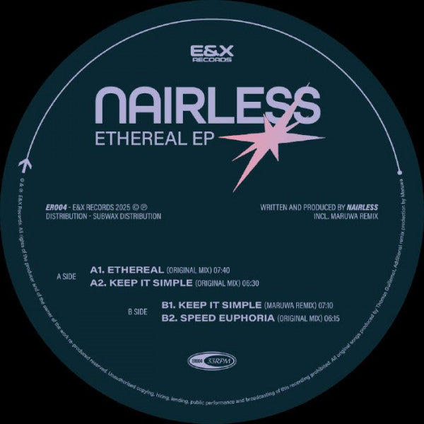 NAIRLESS - ETHEREAL EP (WITH MARUWA REMIX) - (ES004)