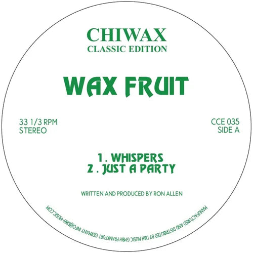 WAX FRUIT - WHISPERS - (CCE035)